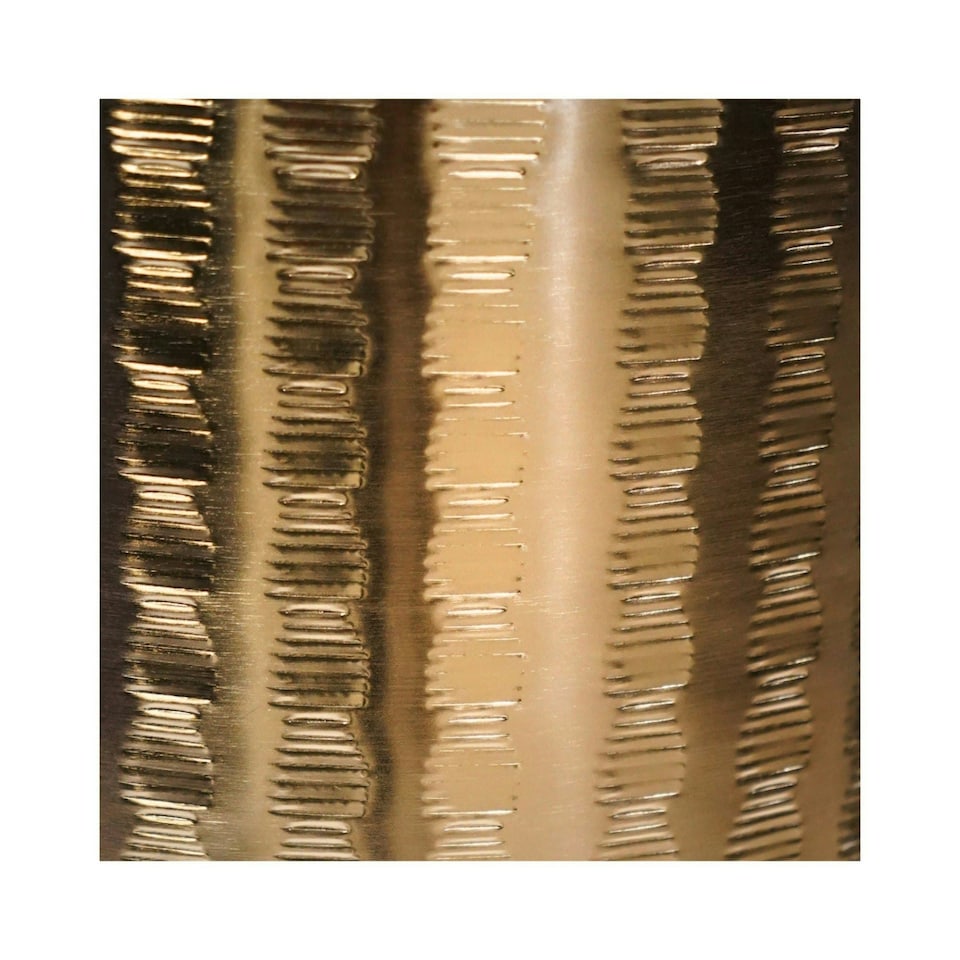 image 1 of Zendaya Embossed Metal Planter with Stand - Mild Steel - L27 x W27 x H40 cm - Silver | Silver