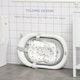 image 4 of HOMCOM Foldable Baby Bath Tub Ergonomic with Temperature-Induced Water Plug
