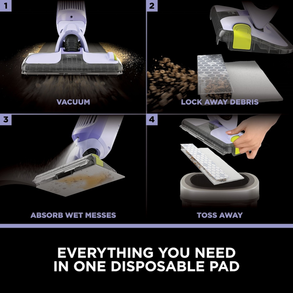 image 1 of Shark VM200UKPL VacMop Cordless 2-in-1 Vacuum Mop with Targeted Spray in Purple