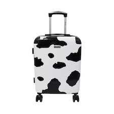 Groundlevel Animal Print Hard Shell Cabin Suitcase Carry On Spinner Travel Luggage | Multi | Cow | One Size