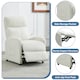 image 4 of MCC Direct Push Back Chair Teddy Fur Fabric Reclining Pushback Armchair Sofa