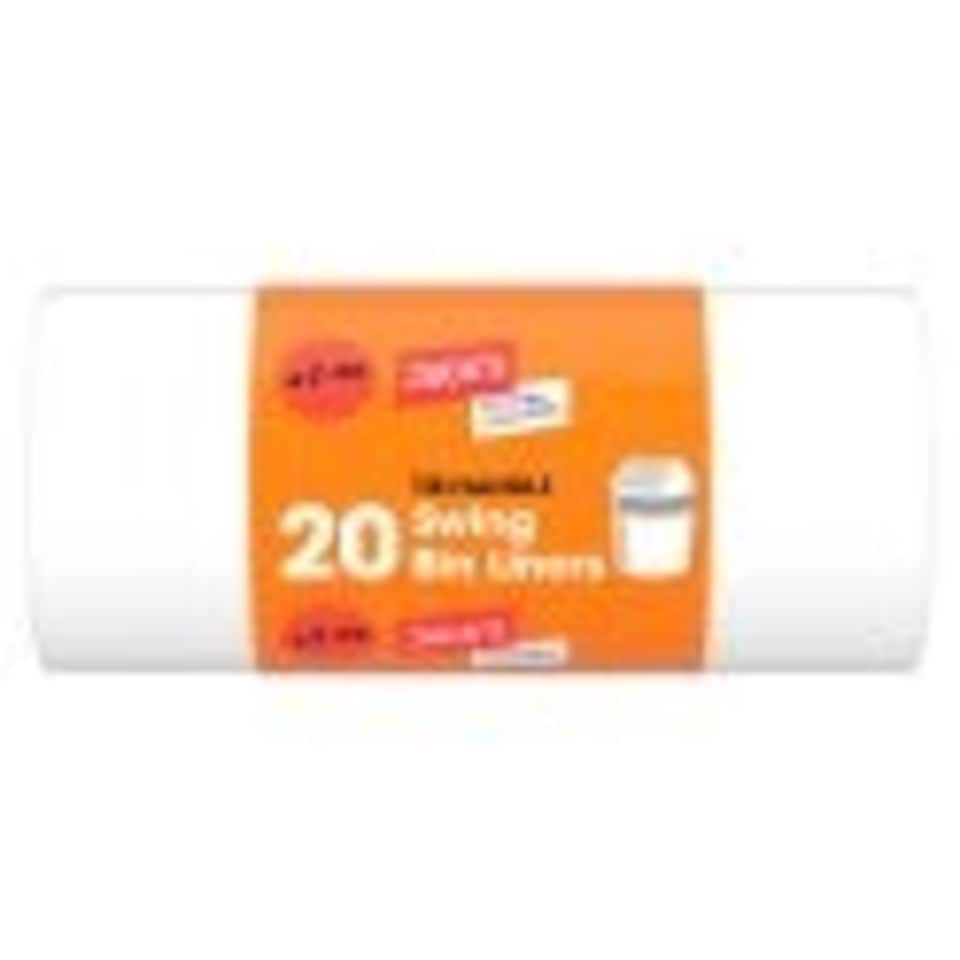Jack's 20 Tie-Handle Swing Bin Liners [PM £1.69] ( Case of 12)