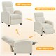 image 5 of Yaheetech  Boucle Recliner Sofa with Pocket Springs N/A | Ivory