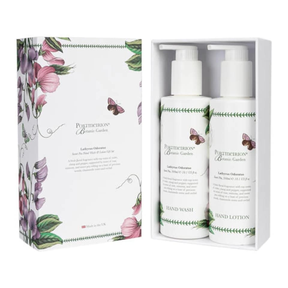 image 1 of Botanic Garden by Wax Lyrical Handwash & Lotion Gift Set Sweet Pea