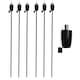 image 1 of Harbour Housewares Metal Garden Torches - Barrel - Black - Pack of 6