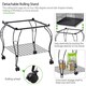 image 5 of Yaheetech 150 cm Open Top Metal Bird Cage with Rolling Stand Black