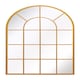 image 2 of The Arcus - Gold Framed Arched Window Leaner/Wall Mirror 47" X 31" (120x80CM) Suitable for Inside and Outside! Gold
