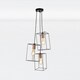 image 1 of First Choice Lighting Matt Black With Brushed Copper Detail 3 Light Pendant Black | Copper