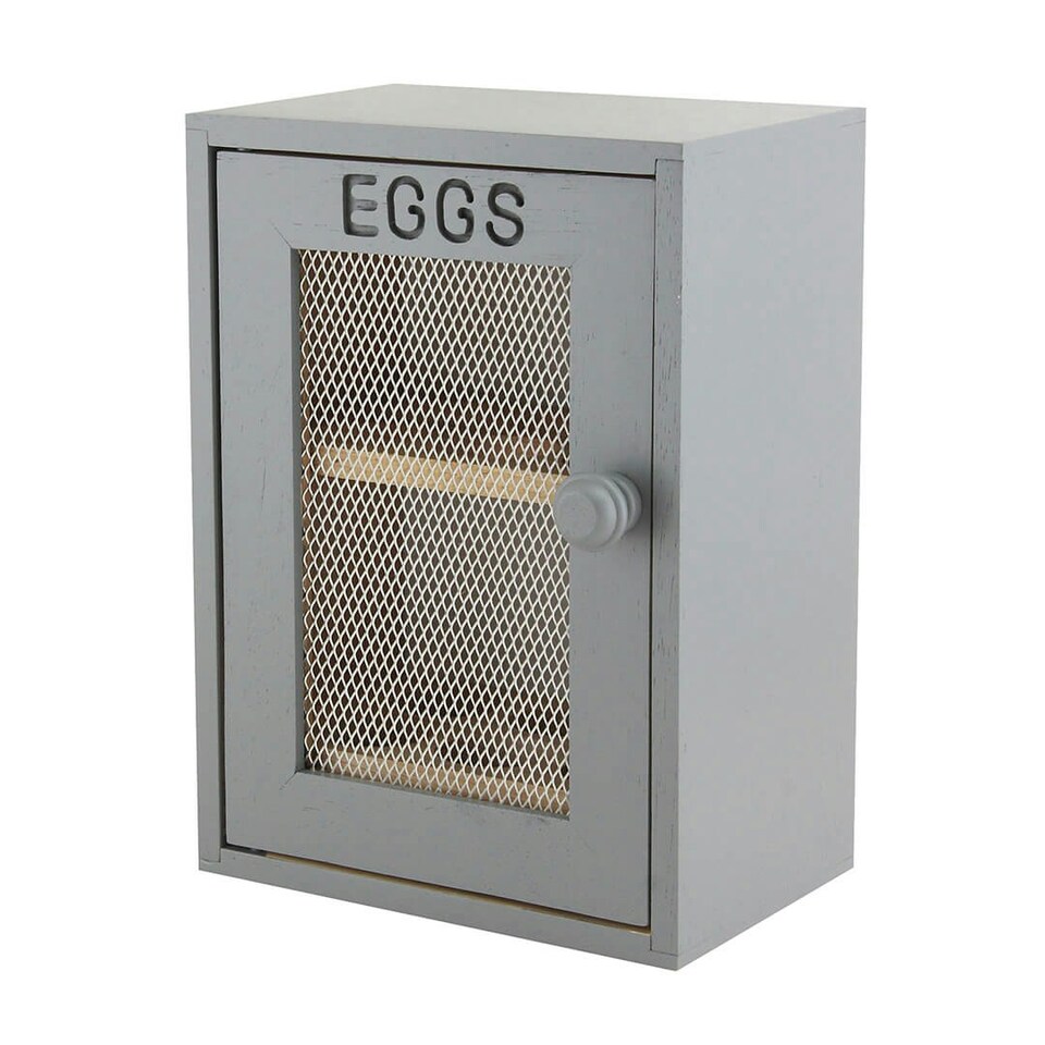 image 1 of Apollo Rubber Wood Egg Cabinet Charcoal