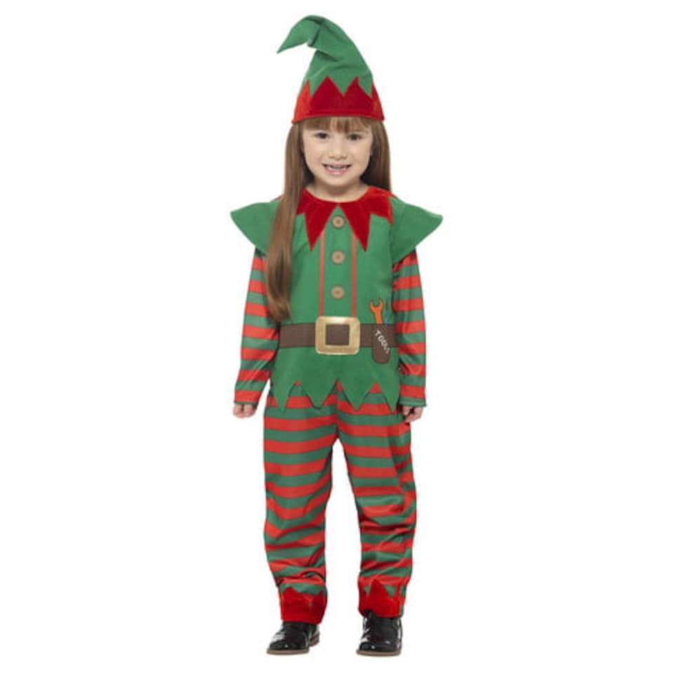 image 1 of Elf Christmas Fancy Dress Costume Kids Unisex Small - Age 4-6