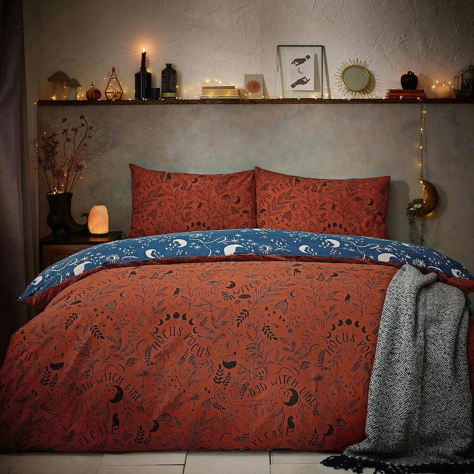 image 1 of furn. Witchy Vibes Reversible Single Duvet Cover Set