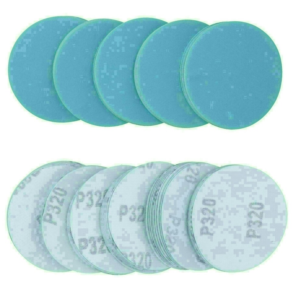 image 1 of 75mm Ceramic Abrasive Sanding Polishing Discs Hook And Loop 320 grit 200pc