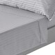 image 1 of Homescapes Grey Egyptian Cotton Satin Stripe Flat Sheet 330 TC, Double | Grey | Double