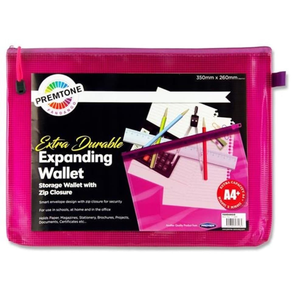 image 1 of A4+ Extra Durable Fandango Purple Mesh Wallet by Premto