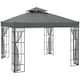 image 1 of Outsunny 3m x 3m Patio Gazebo Canopy Garden Pavilion with 2 Tier Roof