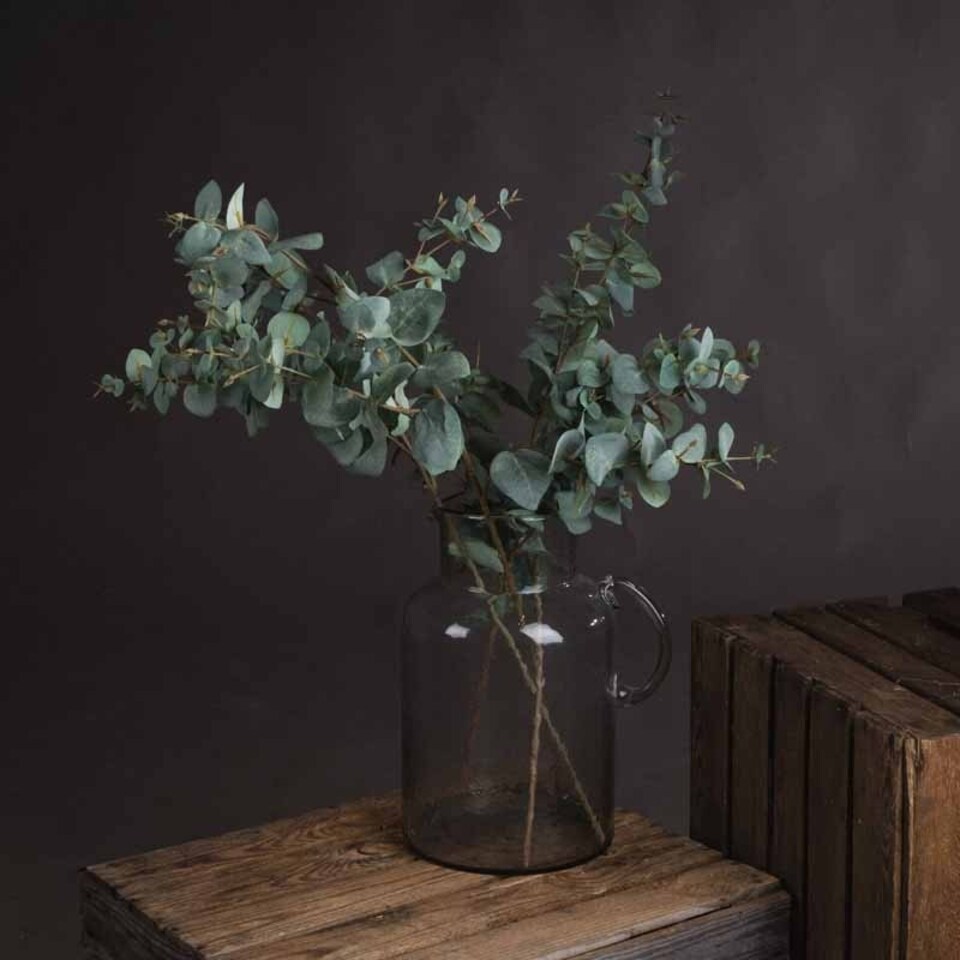 image 1 of Variegated Eucalyptus Artificial Plant - Fabric/Plastic - L27 x W15 x H98 cm - Green
