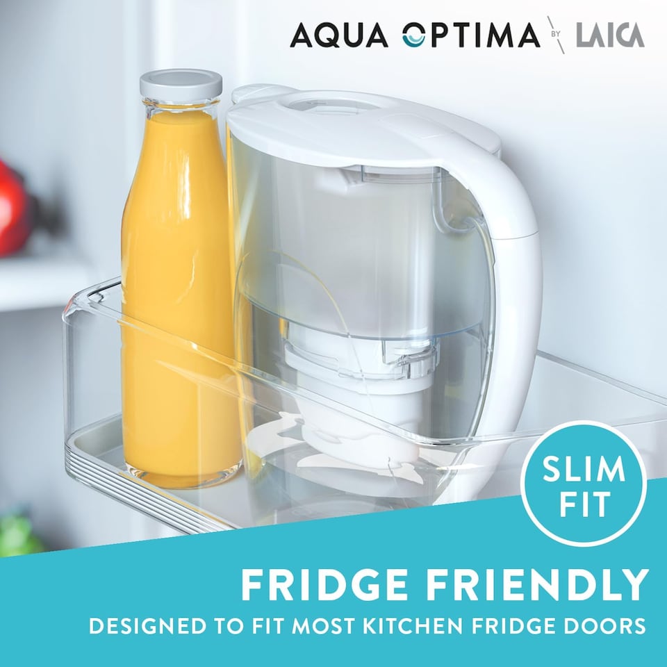 image 1 of Oria Water Filter Jug & 6 Evolve Filter Cartridges, 2.8L, White - Aqua Optima by Laica