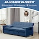 image 6 of HOMCOM Sectional Sofa Bed, L-Shaped 3 Seater Sofa Bed, Reversible Sleeper Sofa with Pull Out Couch Bed, Cushions, Fabric Futon Sofa Bed for Living Room, Blue