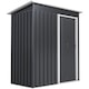 image 1 of Outsunny 5 x 3ft Garden Storage Shed with Sliding Door and Sloped Roof, Lean to Outdoor Equipment Tool Shed for Garden, Black