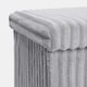 image 6 of OHS Soft Fleece Ribbed Long Rectangle Foldable Footstool Seat Storage Organiser Ottoman Grey