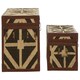 image 3 of Interiors by Premier Multi-Colour Storage Trunks, Set of 2 Metal Trunks, Decorative Storage Trunks, Stylish Storage Trunks Brown