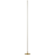 image 1 of Modern Sleek Stick Style LED Standard Floor Lamp in Brush Gold with Foot Dimmer