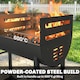 image 7 of Outsunny Charcoal Barbecue Grill with 2 Cooking Areas, Wheels | Black | Black | 103L x 46.5W x 100H cm