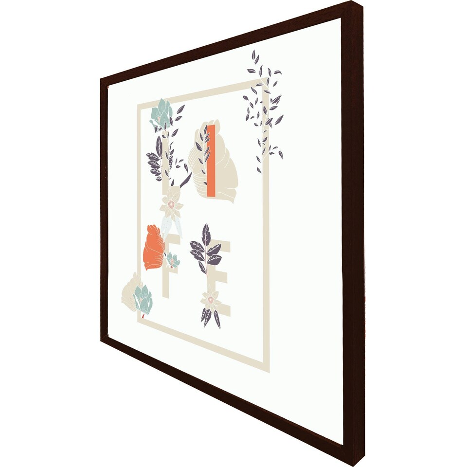 image 1 of Life & flowers (Picture Frame) Brown | Oak | XL