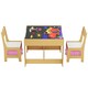 image 10 of COSTWAY Kids Multifunctional Table and 2 Chairs Set Pink