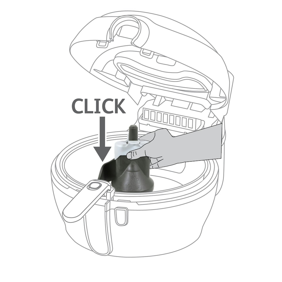 image 1 of SPARES2GO Mixing Blade Paddle Stirring Arm & Seal Compatible with Tefal SERIE 001-1 Fits Actifry Health Fryer