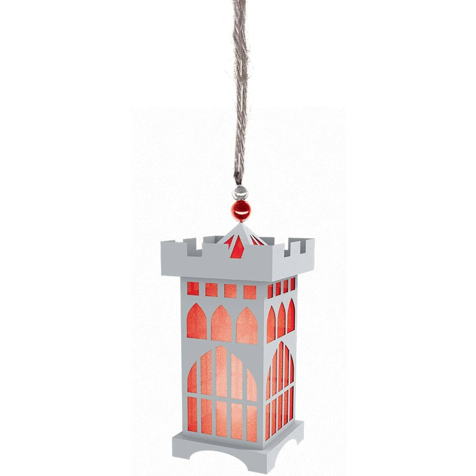 Amscan Medieval LED Lantern - Grey/Red - One Size