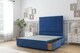image 3 of Sloomy Texas Navy Plush Divan Bed With Mattress No Drawers With 26" Strutted Headboard 5' King | Blue | Navy | King | 1