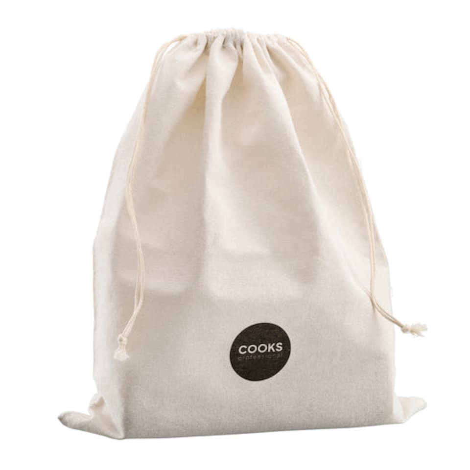 image 1 of Cooks Professional Ribbed Bread Bin, Linen Bag & Bamboo Board Set with Silver Label | Green | Green & Silver | 1