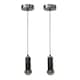 image 1 of Set of 2 Celine - Chrome Ceiling Flex Suspension Kits for Shades