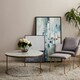 image 5 of Teamson Home Marmo Large Round Coffee Table, Marble Side Table, Modern Sofa End Table for Living Room, Bedroom or Lounge, White/Brass