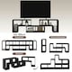 image 4 of HOMCOM TV Unit for TVs up to 75 Inches, Free Combination TV Stand, Black
