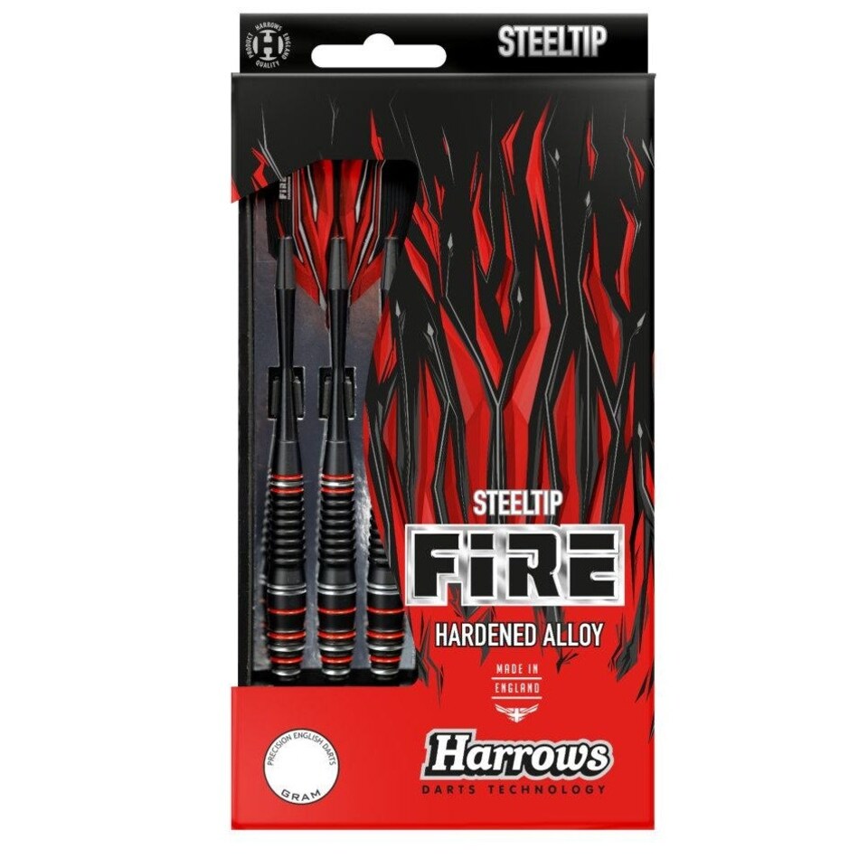 Harrows Fire 2024 Alloy Darts Black/Red One Size Tesco Groceries