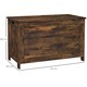 image 3 of HOMCOM Storage Chest with 2 Safety Hinges, Storage Bench, Rustic Brown Brown