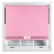 image 1 of FURNISHED Blackout Roller Blind with Pink Glitter Trim and Pink Bow Trimmable Window Shade | Pink | Pink | (W) 85cm x (L) 210cm