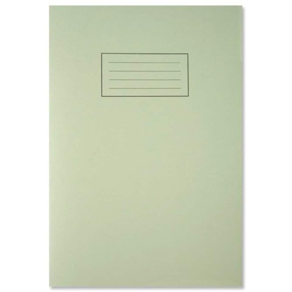 A4 Green Exercise Book - Lined with Margin