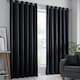 image 1 of Fusion Strata Eyelet Curtains Black