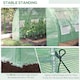 image 6 of Outsunny 3 x 3 x 2 m Polytunnel Greenhouse Pollytunnel Tent Steel Frame Green