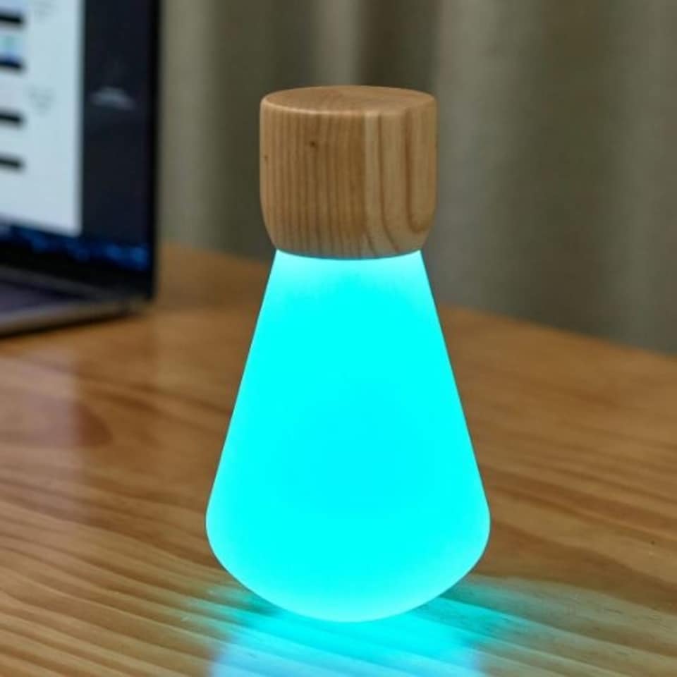 image 1 of Gingko Large Pentagon Desk Bulb Light in Natural Wood N/A | White Ash