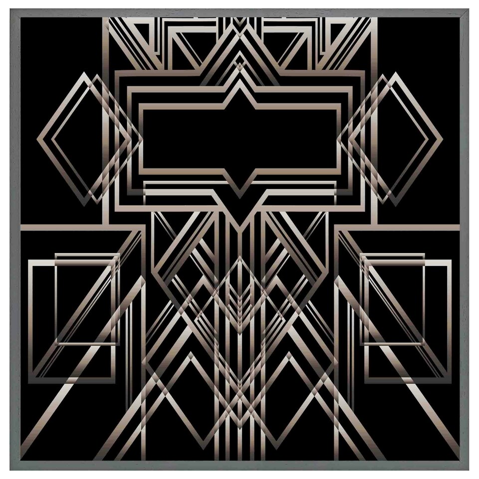 image 1 of Geometric art (Picutre Frame) Brown | Oak | M