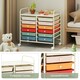 image 8 of COSTWAY 12 Drawers Utility Cart Storage Rolling Macaron