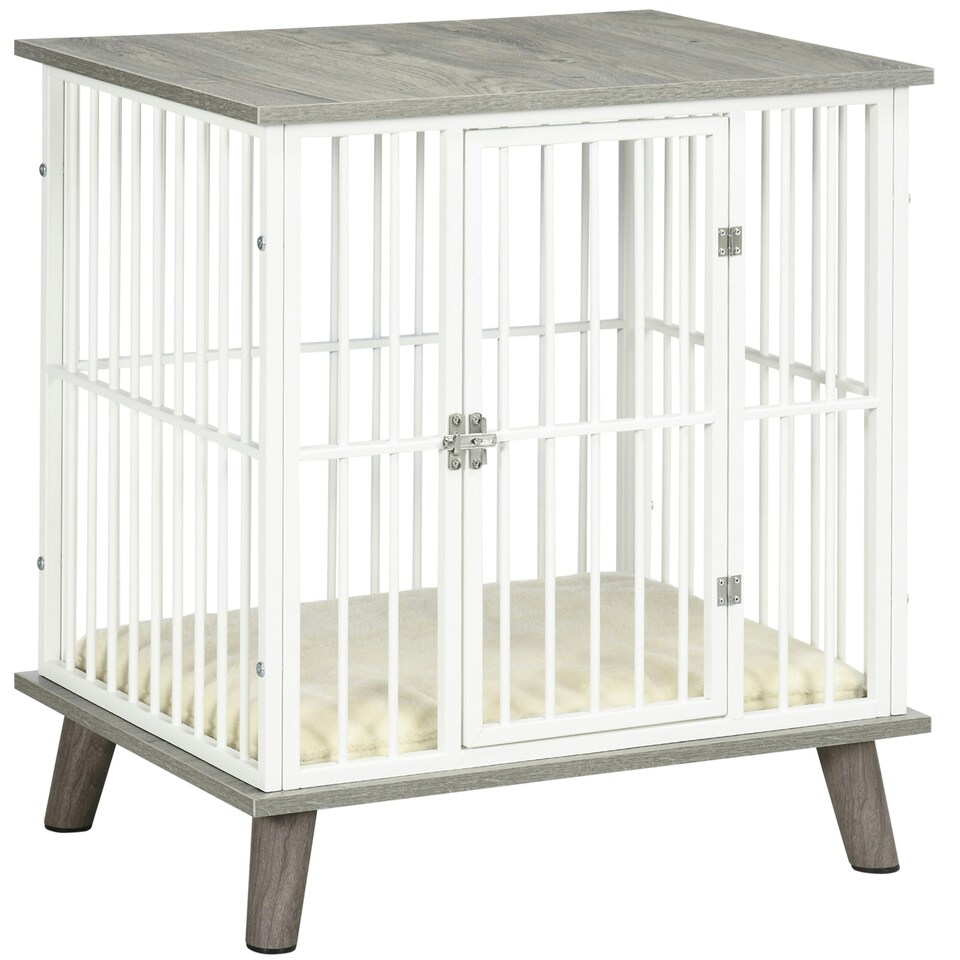 image 1 of PawHut Dog Crate Furniture, Indoor Dog Kennel Side End Table, 64.5x48x70.5 cm