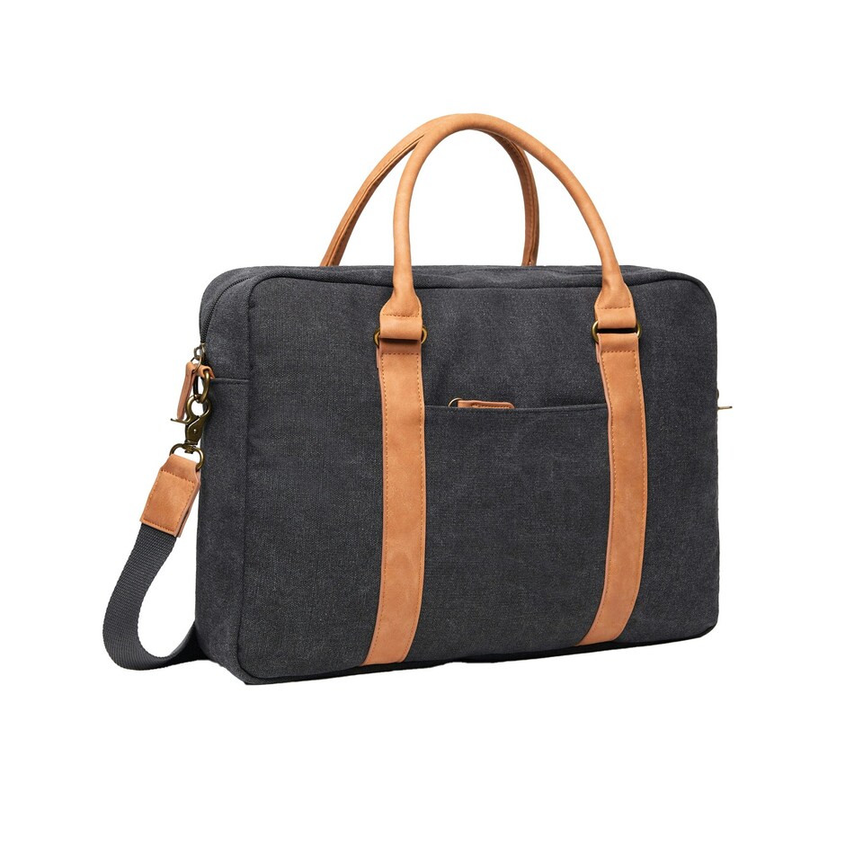image 1 of Vinga Bosler Canvas Recycled 0.35L Laptop Bag - Black - 40cm x 30cm x 9cm Black | 40cm x 30cm x 9cm