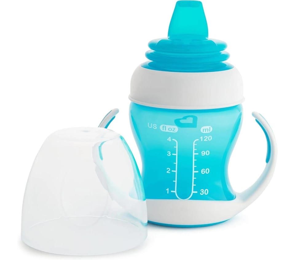 image 1 of Munchkin Baby Drinking Drink Trainer Gentle Transition Cup 125ml Blue 4m+
