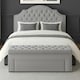image 3 of 180cm Duke Ottoman Storage Box -Upholstered Blanket Box - Silver Plush Velvet Multifunctional Storage Box