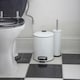 image 5 of Harbour Housewares Round Stainless Steel Pedal Bins - 5L - White - Pack of 2